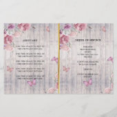 Het programma Rustic Floral Celebration of Life (Achterkant)