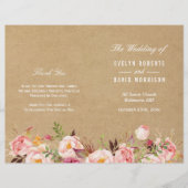 Het programma Rustic Floral Kraft Folded Wedding (Voorkant)