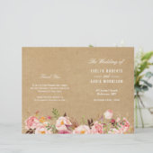 Het programma Rustic Floral Kraft Folded Wedding (Staand voorkant)