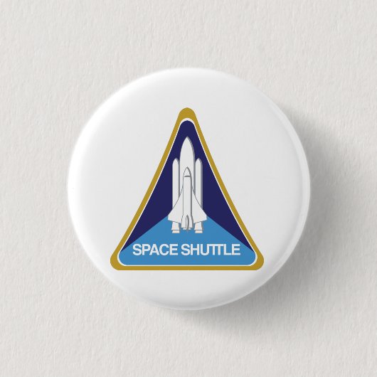 Het programma Space Shuttle Ronde Button 3,2 Cm (Voorkant)