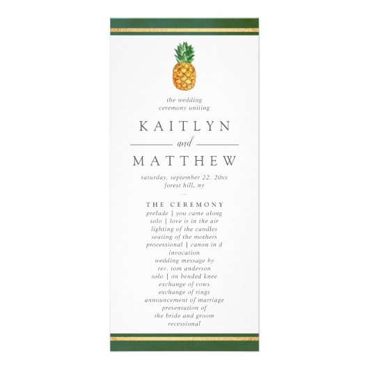 Het programma Tropical Ananas Wedding Collectie (Voorkant)
