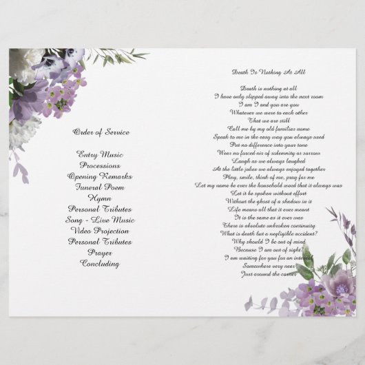 Het Programma van de Begeleidende Bloem van het La Flyer (Achterkant)