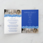 Het programma van de begrafenisdienst blauw vergee (Binnen)