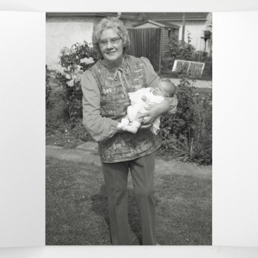 Het programma van de begrafenisdienst blauw vergee (Binnenkant midden)