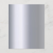 Het programma van de bruiloft chronologie zilveren flyer (Achterkant)