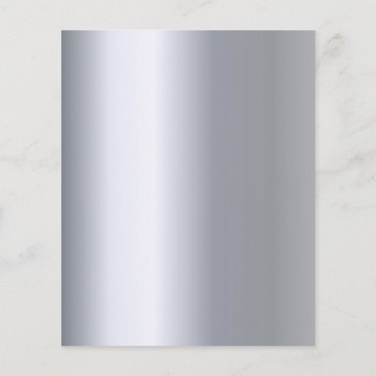 Het programma van de bruiloft chronologie zilveren flyer (Achterkant)