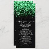 Het programma van de bruiloft Falling Stars "Emera Programmakaart (Voorkant / Achterkant)