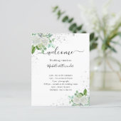 Het programma van de bruiloft florale eucalyptus (Staand voorkant)