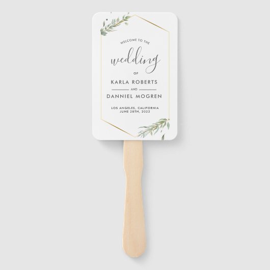 Het programma van de bruiloft - Modern Lijst van d Handwaaier (Achterkant)