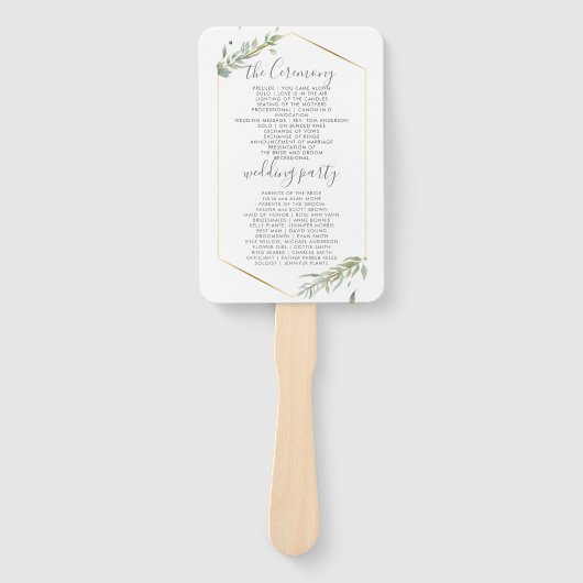 Het programma van de bruiloft - Modern Lijst van d Handwaaier (Voorkant)