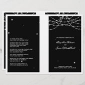 Het Programma van de bruiloft mousserend Koord Zwa (Voorkant / Achterkant)