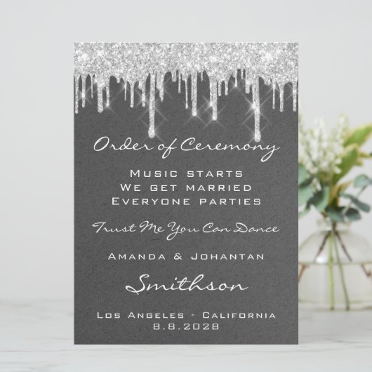 Het programma van de Gebeurtenis van het huwelijk (Staand voorkant)