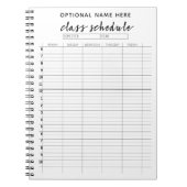 Het Programma van de klasse voor Semester - zwart- Notitieboek (Voorkant)