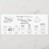 Het Programma van de Lijn van de Tijd van de wedde Programmakaart (Voorkant)