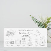 Het Programma van de Lijn van de Tijd van de wedde Programmakaart (Staand voorkant)