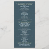 Het Programma van de weddenschap Blauwe Goudvlies Programmakaart (Achterkant)