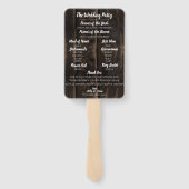 Het Programma van de weddenschap Rustic Wood het W Handwaaier (Achterkant)