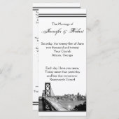 Het programma van het de huwelijkshuwelijk van de  programmakaart (Voorkant / Achterkant)