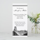 Het programma van het de huwelijkshuwelijk van de  programmakaart (Staand voorkant)