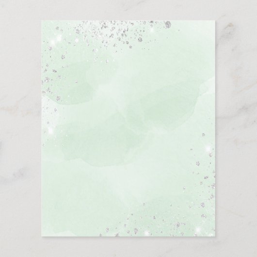 Het programma van het huwelijk florale eucalyptus  flyer (Achterkant)