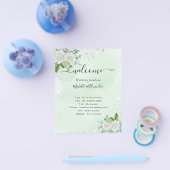 Het programma van het huwelijk florale eucalyptus flyer (Enkel)