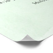 Het programma van het huwelijk florale eucalyptus poster (Hoek)