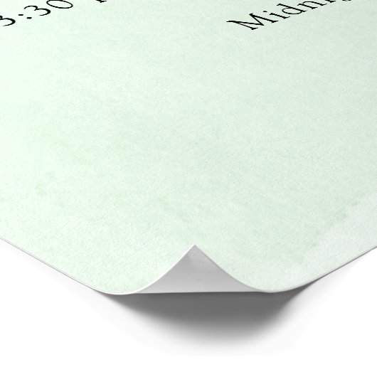 Het programma van het huwelijk florale eucalyptus  poster (Hoek)