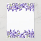 Het programma van het huwelijk lavender florals ve (Achterkant)