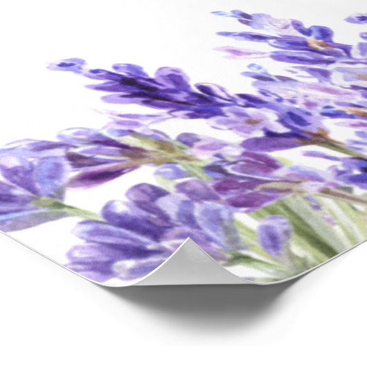 Het programma van het huwelijk lavender florals ve poster (Hoek)