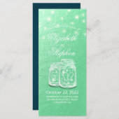 Het programma van het huwelijk Mason Jars String L Programmakaart (Voorkant / Achterkant)