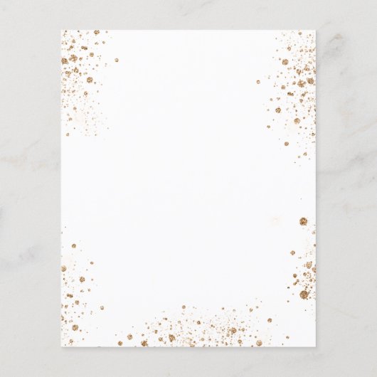 Het programma van het huwelijk roos gouden bloem (Achterkant)