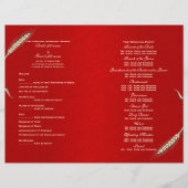 Het programma van het huwelijk sjabloon rood (vier (Voorkant)