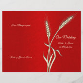 Het programma van het huwelijk sjabloon rood (vier (Achterkant)