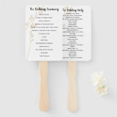 Het Programma van het huwelijk Ventilator om het e Handwaaier (Voorkant en achterkant)