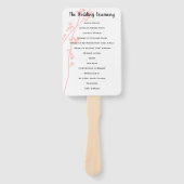 Het Programma van het huwelijk Ventilator om het e Handwaaier (Voorkant)