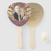 Het Programma van het huwelijk Ventilatoren met Fo Handwaaier (Voorkant en achterkant)