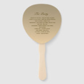 Het Programma van het huwelijk Ventilatoren met Fo Handwaaier (Achterkant)