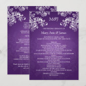 Het Programma van het huwelijk  Zwemelen 2 Paars (Voorkant / Achterkant)