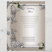 Het Programma van het Menu van de bruiloft Cream R (Voorkant)