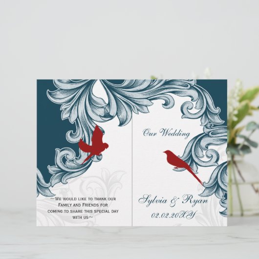 het programma voor blauwe en rode lovevogels gevou (Staand voorkant)