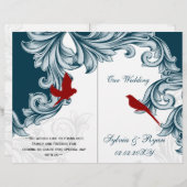 het programma voor blauwe en rode lovevogels gevou (Voorkant / Achterkant)