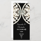 Het programma voor bruiloft in de kerk van de zwar programmakaart (Voorkant / Achterkant)