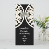 Het programma voor bruiloft in de kerk van de zwar programmakaart (Staand voorkant)