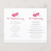 Het programma voor de herfstbruiloft van de rode w (Achterkant)