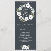 Het programma voor de zwarte en witte bruiloft programmakaart (Voorkant)