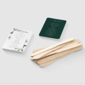 Het programma voor een natuurlijk botanische bruin handwaaier (Niet-gemonteerd)