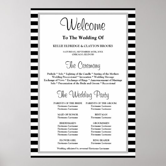 Het programma voor een omhuld huwelijk tussen zwar poster (Voorkant)