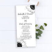 Het programma voor het binden van zwarte en witte programmakaart