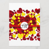 Het programma voor het huwelijk van Gele en Rode R Programmakaart (Achterkant)