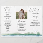 Het programma voor het huwelijk van het bergmeer v flyer (Voorkant)